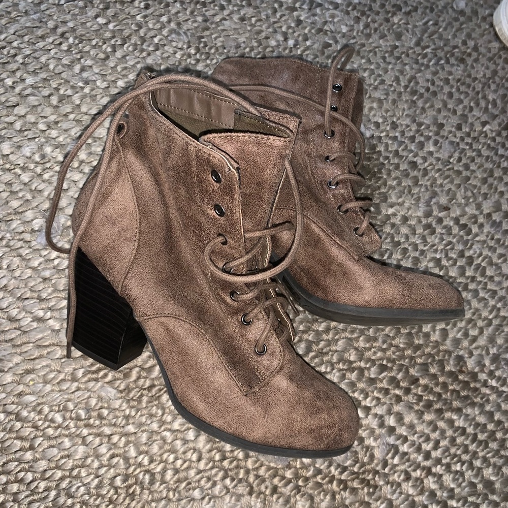 Charlotte Russe lace up booties